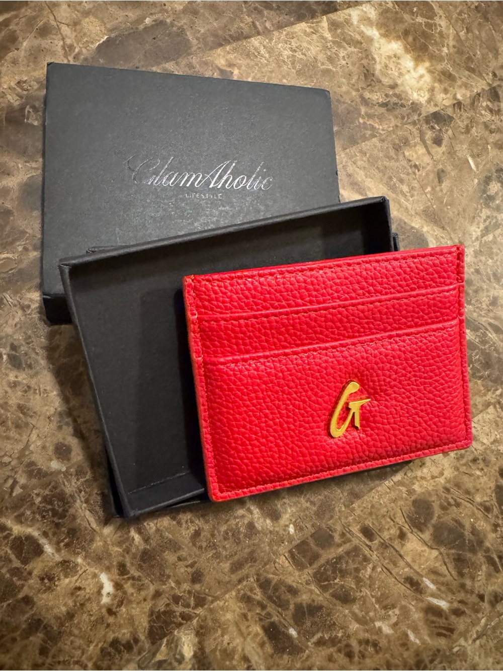 Glamsholic Red Leather Crossbody Bag with Card Holder - Picture 4 of 5